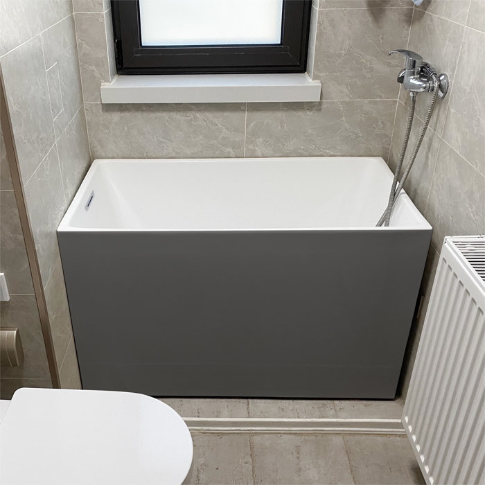 KISRAIS 47" L x 27.5" W CUPC Certified Freestanding Soaking Acrylic